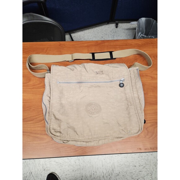 Kipling Large Tan Crossbody Messenger Bag - Picture 1 of 12